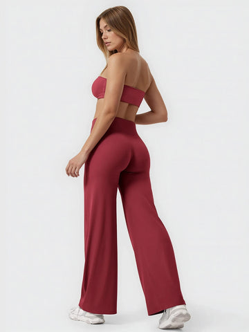 Red Straight Leg Leggings