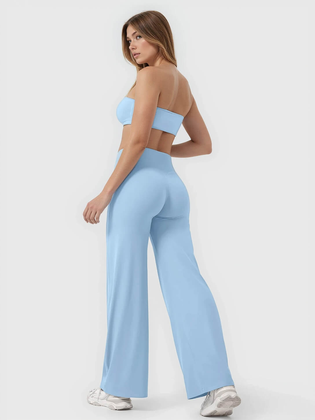 Blue Straight Leg Leggings